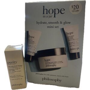 Philosophy Hope In A Jar Hydrate Smooth & Glow Mini Set for Unisex-3 Pc Kit Set